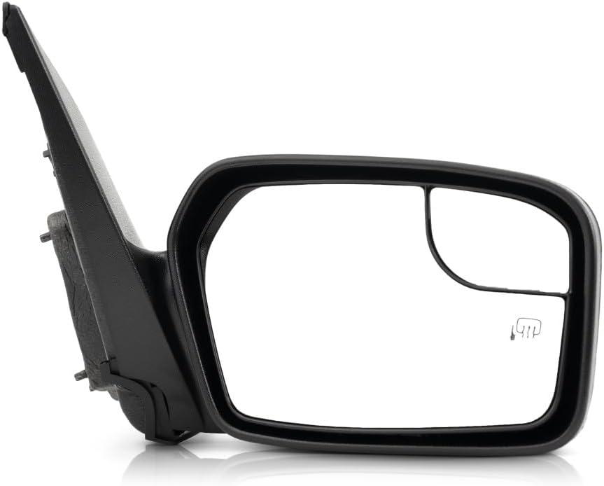 For Ford Fusion 2011 2012 Door Mirror Passenger Side | Power | Heated | Non-Folding | w/Blind Spot Glass & Puddle Light | Textured | Replacement For BE5Z17682BA | FO1321424