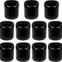 Black Spell Candle Holders 10 PCS, KSWING 1/2 Inch Diameter Ceramic Chime Ritual Candlestick Holders, Great for Casting Meditation Rituals Prayer Birthdays Altar Vigil Wiccan Supplies