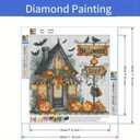 BOHADIY 5D Diamond Art Kits for Adults, Halloween Diamond Painting for Adults Full Round Drill, DIY Pumkin Skull Paint with Diamond Dots Gem Art Craft Set Picture Gift 12x12inch