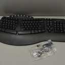 Perixx Periboard-612B Wireless Ergonomic Split Keyboard with Dual Mode 2.4G and Bluetooth Feature, Compatible with Windows 11 and Mac OS X System, Black, US English Layout