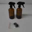 LiBa Amber Glass Spray Bottles 2 Pack, 16 oz Refillable Empty Spray Bottle for Cleaning, Essential Oils, Hair, Plants, Adjustable Nozzle for Squirt and Mist, Bleach/Vinegar/Rubbing Alcohol Safe