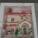Rileryan Christmas Village House Figurines Christmas Town Village Accessories House Buildings Tabletop Home Indoor Mantel Decoration