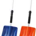 YEITSNOW Kids Snow Shovel Snowman Maker Portable Snow Removal Winter Emergency Tools for Car Driveways Use with Extendable Handle Foam Grip Aluminum Wear Strip