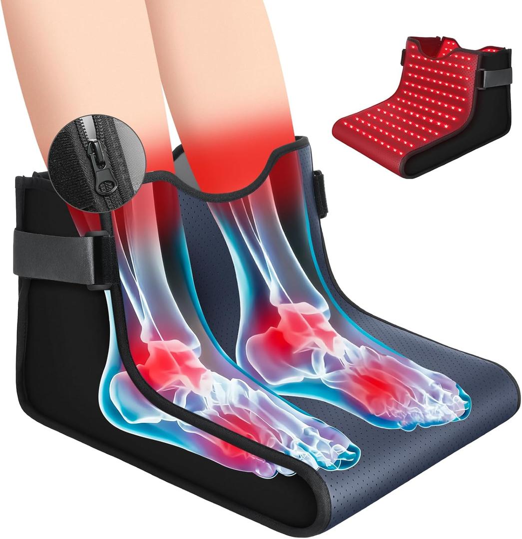 LIGHTIUM Red Light Therapy for Feet  630 LED Chips, Dual Wavelength (660nm+850nm) Infrared Red Light Therapy for Foot & Ankle Pain Relief, Full Coverage Neuropathy Support, Adjustable Modes & Timer