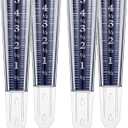 Yexiya 4 Pcs 5 Inch Capacity Rain Gauge Outdoor Easy to Read Acrylic Rain Gauges Measure and Monitor Precipitation Magnifying Scale and Numbers for Garden Yard Field Lawn (Blue)