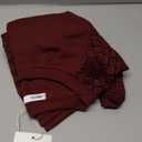 MIHOLL Women's Long Sleeve Tops Lace Casual Loose Blouses T Shirts (Large, Wine Red)