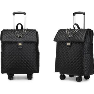 VH&GRED Leather Suitcase Travel luggage Net Red Trolley Suitcase Female Boarding Case Universal Wheel Light Luggage Fashion Travel Luggage (Carry-On 20-Inch-A)