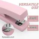 2 Pack Pink Office Staplers, 25-Sheet Capacity with 4000 Staples and 2 Staple Removers, Desktop Stapler, Pink Office Supplies for Students and Office Clerks