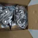 HOLKIE Caster Wheels 3 inch with No Brake Stem Casters, 3/8" -16 x 1-1/2" (Stem Diameter 3/8", Stem Length 1-1/2") Threaded Swivel Casters Set of 4 Heavy Duty Castors Grey 8 Pack