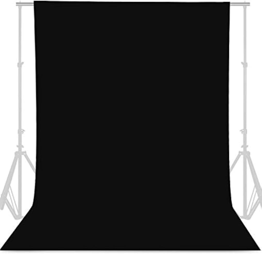 GFCC 6FTX9FT Black Backdrop Background - for Photography Photo Booth Backdrop for Photoshoot Background Screen Video Recording Parties Curtain