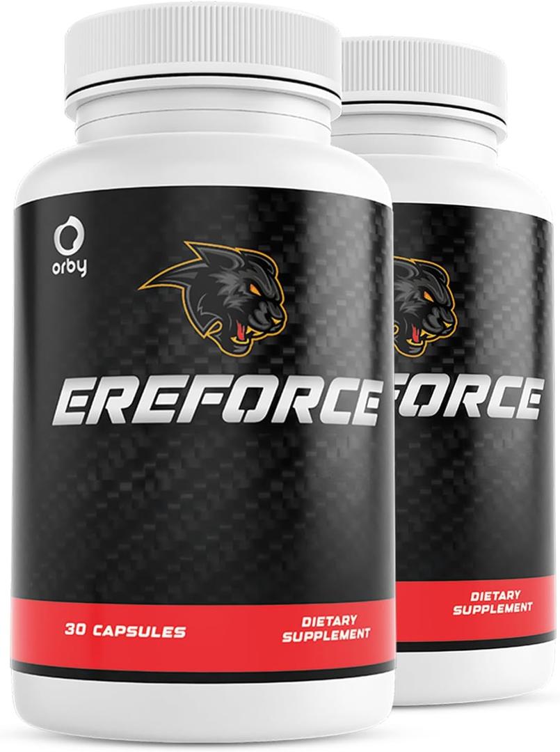 Orby EreForce Natural Daily Wellness Supplement with L-Citrulline, L-Carnitine & Maca Root 100% Natural, Non-GMO, GMP Certified, Made in USA 30 Capsules, 2 Month Supply