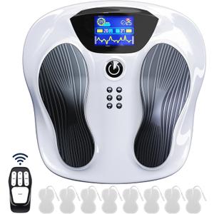 Creliver Foot Nerve Muscle Stimulator Pro, TENS & EMS Foot Massager for Neuropathy, Circulation and Body Pain Relief, Electric Feet Legs Blood Circulation Machine, FSA or HSA Eligible (Black, White)