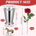 LemonRoad 26 Pcs Derby Day Party Decorations The Rose Centerpieces with Mint Julep Cups and Mini Horses for Horse Racing Party Decor Horse Theme Birthday Supplies
