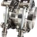 2 X 2.5" Quick Release V-Band Clamp with Male Female Flanges 304 Stainless Steel for Turbo Downpipes (2.5 inch, 2 Pack)