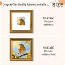 Upsimples Vintage 8x8 Picture Frames, Antique Gold Frames Display 4x4 with Mat or 8 x 8 Without for Wall or Tabletop Decor, 1pack