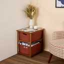 MiniArk Large Storage Baskets for Organizing, Closet Shelf Baskets for Clothes Blanket Towels, Baby Nursery, Toy Bins Box, Woven Rope Baskets, 17 x 13 x 7.5”, 4 Packs Oxide Red
