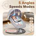 Electric Baby Swing for Infants,Multifunctional 3-in-1 Rocker,5-Speed Adjustable,Remote Control,10 Melodies,5-Point Harness,for Infants Up to 30 lbs, Up to 12 Months Easy Assembly (Gray)