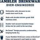 YETI Rambler 18 oz Bottle, Vacuum Insulated, Stainless Steel with Color Matching Straw Cap, Rescue Red