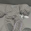 Pro Goleem Infant Car Seat Head Neck Body Support, Ultra-Soft Minky and Microfiber Newborn Car Seat Insert, Perfect for Car Seat, Stroller, 2-in-1 Reversible, for Boys and Girls, Gray (Grey)