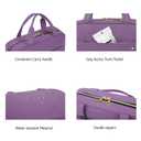 BAGSMART Toiletry Bag Travel Bag with Hanging Hook, Water-resistant Makeup Cosmetic Bag Travel Organizer for Accessories, Shampoo, Full Sized Container, Toiletries (Purple, Large)