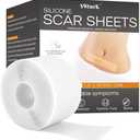 SWturK Silicone Scar Sheets,Silicone Scar Tape for Removal Treatment,Scar Removal Away(1.6" x 56" Roll - 1.43M) Keloid Bump Removal，1PC