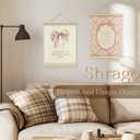 2 x Shrago Vntage Baby Girl Nursery Decor, Coquette Pink Bow Christian Wall Art, Motivational Wall Art,Psalm 139 James 1:17 Bible Verses Girly Poster Hanger Frame for Home Girls Dorm Room Apartment Wall Decor,12x16 Inch Set of 2