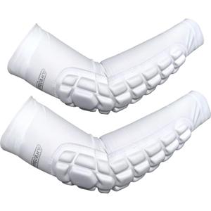 Frelaxy Padded Elbow Forearm Sleeves 2 Pack Compression Crashproof Arm Pads for Football Basketball Volleyball Soccer Small