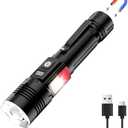 LED Work Light, Rechargeable Flashlight with COB Magnetic Lights, 1000LM Portable Light, 200Foldable, 5+3 Modes, Waterproof Handheld Flashlights for Camping, Home, Car Repair, Emergency, Fishing