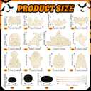 3 x Jenaai 72 Pcs Halloween DIY Wooden Magnets Crafts Kit Refrigerator Decoration Halloween Painting Magnetic Stickers Pumpkins Bats Ghost Hanging Magnets for Garage Door Mailbox Decor