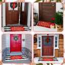 2 Pcs Christmas Doormat 24'' x 51'' Christmas Outdoor Rug and 18'' x 28'' Merry Christmas Coir Doormat Welcome Mat Xmas Non Slip Floor Mat for Outside Entrance Front Porch(Snowflake)