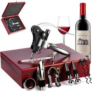 Rabbit Bottle Opener Set, Accessories with Wooden Gift Box (S288-SIL-9)