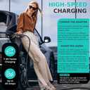 AIMILER Level 2 Electric Vehicle (EV) Charger(WiFi APP/Plug-Play), 40A, 25ft Cable ETL Certified, 220V-240V NEMA 14-50P Plug EVSE w/ J1772 Connector, Portable EV Car Charging Stations (Jet)