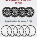 All-in-one Wheel Rim Protector for Tesla Model Y Wheel - Strips for Curb Rash Prevention - Protector Easy to Install (Gunpowder, 21'' Model Y-5pcs)