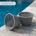 Sepetrel 2 Sets Swimming Pool Filter Basket - Replacement Skimmer Basket for In-Ground Pools - Captures Leaves, Needles and Debris - Most Pump & Water Circulation Systems