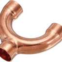 MECCANIXITY Tee Y Type Copper Fitting Welding Joint Split Union Intersection 22mm or 7/8 Inch ID for HVAC, Air Conditioning Refrigeration System