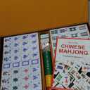 Chinese Mahjong Set, Mahjong Game Set with 146 Numbered Large Tiles (1.5", Green), Mahjong Tiles Set with Brown Carrying Case