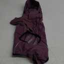 LOVELONGLONG Waterproof Dog Raincoat with Removable Hood Outdoor Full Body Dog Jacket, Windproof Snow proof Shell Suit All Season Pet Rain Gear Plum Purple (S (Back 11.5"))