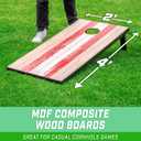 GoSports Portable Cornhole Sets, 8 Styles Choose 4 x 2 ft or 3 x 2 ft - Boards Include 8 Bean Bags, Travel Case, and Game Rules