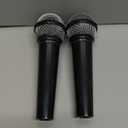 Facmogu 2PCS Fake Microphone for Kids, Plastic Pretend Play Toy for Karaoke Costume, Kids Mic Props for Halloween Christmas Cosplay Music Birthday Party Favors (Black)