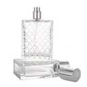 2 Set,100ml Glass Fine Mist Atomiser,Empty Glass Square Grids Perfume Atomizer Spray Pump Bottle Travel Refillable Bottle for Liquid Fragrance Cosmetic Container