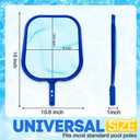 Pool Skimmer Net, Professional Swimming Pool Leaf Skimmer with Heavy Duty Frame, Fine Nylon Flat Mesh for Fast Debris Cleaning, for Above Ground & In-Ground Pools,1610.8in (No Pole)