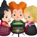 Gemmy 4.5 ft Tall Airblown Inflatable Hocus Pocus Sanderson Sisters Scene Disney Halloween Decor