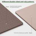 Yoga Mat Thick8mmExercise Mat Non Slip Anti-tear,Pilates Mat for Men and Women,Workout Mats for Home,Barefoot Workouts and Floor Exercise,with Carrier Strap(71"x 24" ) (Light coffee + apricot)