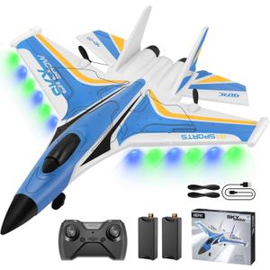 4DRC G1 RC Plane for Adults Kids, RC Airplane Fighter Jet 2.4GHz 4 Channel 6-axis Gyro Stabilizer RTF Glider Aircraft Plane Toys, Easy to Fly Remote Control Airplane Glider for Kids & Beginners
