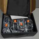 Retractable Ratchet Straps(4 PK)- 1 Inch x 10 Feet (1,650lb Break Strength)-Self Retracting Tie Down Straps for Motorcycle, ATV, Truck, Cargo, Appliance & More -Black