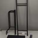 Kitsure Over Toilet Storage Rack - Metal Over Toilet Bathroom Organizer Shelf, Over The Toilet Storage Cabinet with Paper Holder and Hooks, Bathroom Cabinet for Laundry, Black, 3 Tiers (63.2" H)