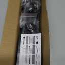 Thestoa Curtain Rods for Windows 48 to 84-92 inch, 5/8" Matte Black Curtain Rod, Stainless Steel Small Curtain Rods for Bedroom, Living Room,Kitchen,Farmhouse, Outdoor Curtain rod Black