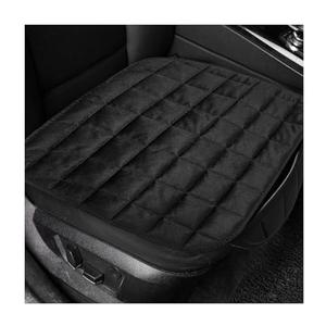 DXNQ Car Seat Cushion, Soft Plush Auto Seat Cover with Non-Slip Silicone Bottom & Storage Pocket, Universal Breathable Vehicle Seat Cushion Pad for Car Truck SUV, Black, 2 Pack