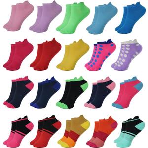 20 Pairs Ankle Socks for Women,No Show Cotton Womens Socks,Size 9-11 (Multi-color)