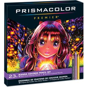 Prismacolor Premier Colored Pencils, Manga Colors, Adult Coloring, 23 Pack